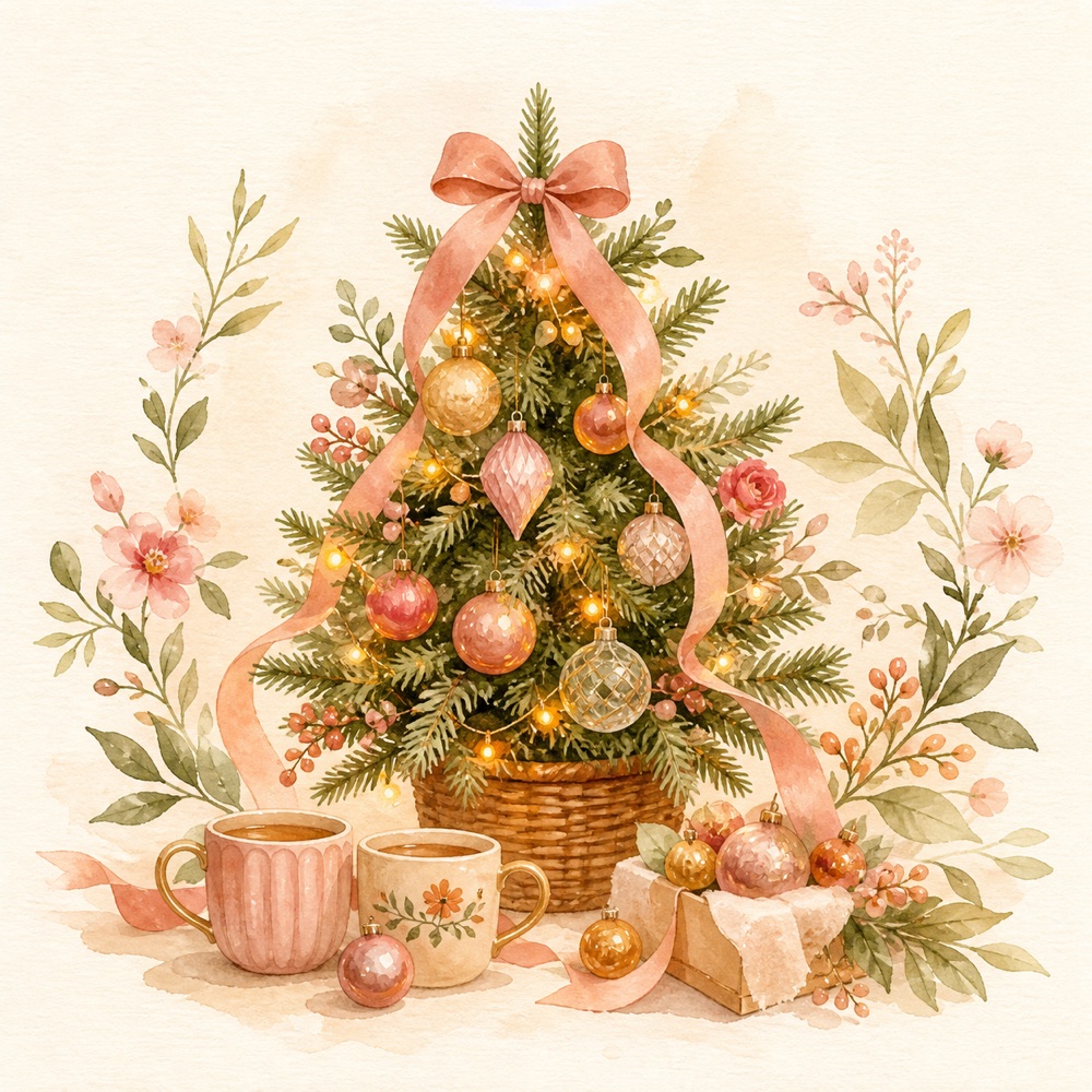 Ilustração de Cota para a primeira decoração de Natal
